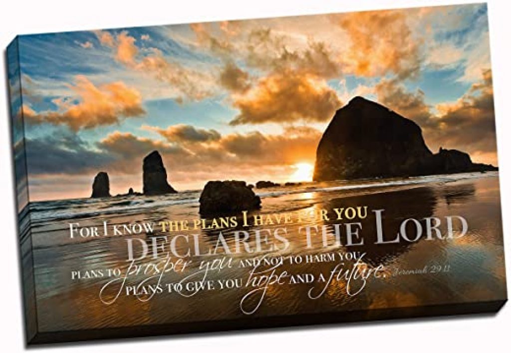 Christian Wall Art Canvas – For I Know The Plans I Have For You
